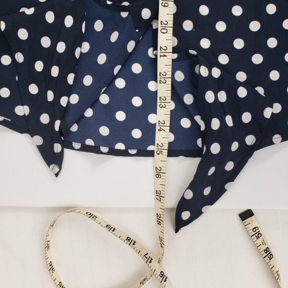 Ann Taylor Petite XSP Navy Blue White Polka Dot Sleeveless Blouse Top NWT Womens - Picture 12 of 13